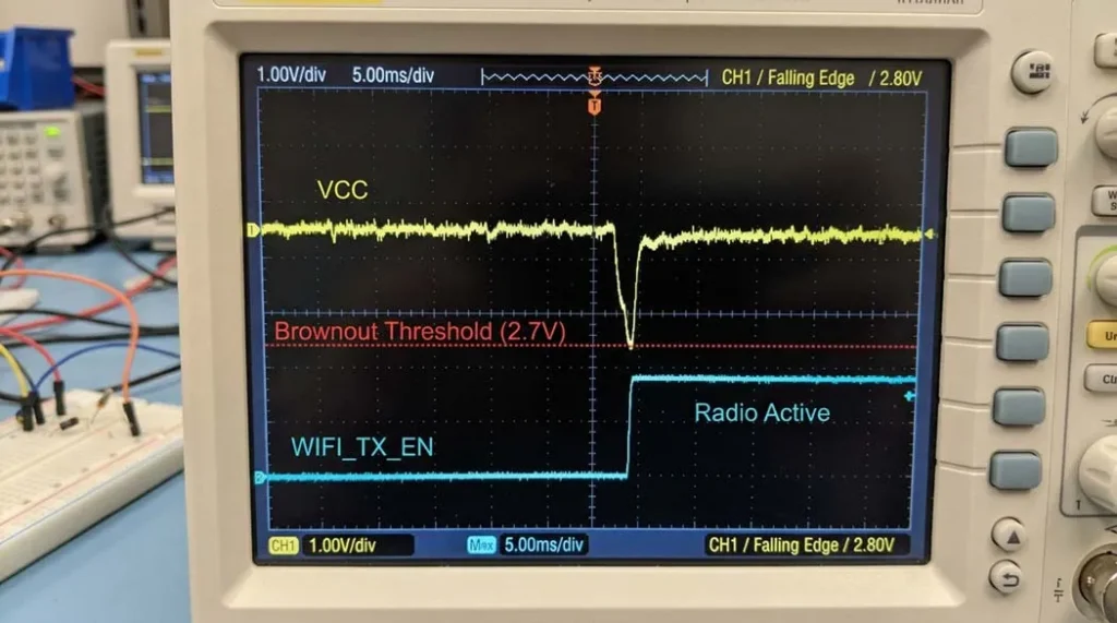Voltage sag during WiFi transmission