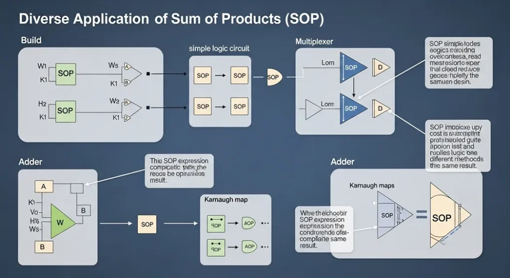 Applications of Sum of Products in Digital Logic Design