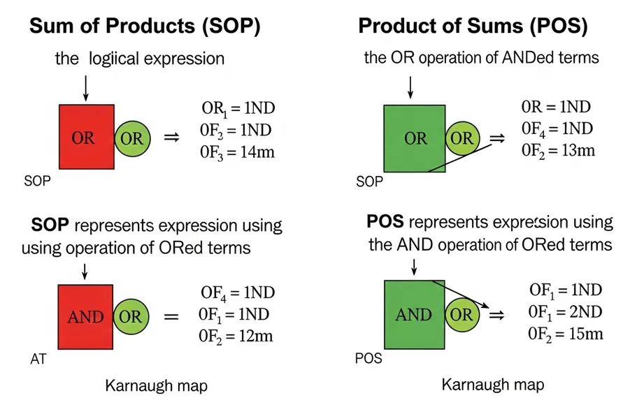 Difference Between Sum of Products and Product of Sums