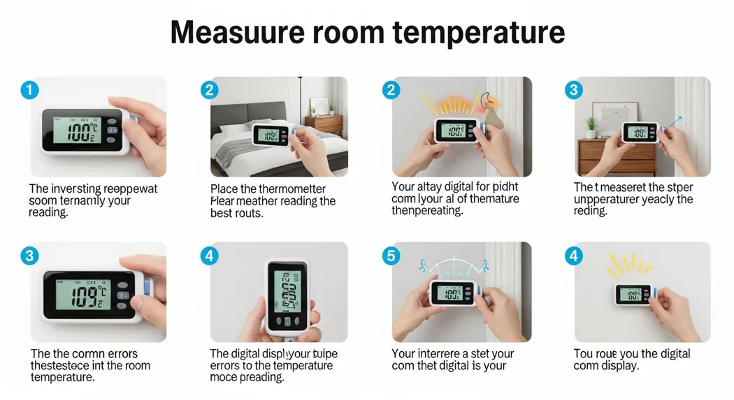 Step-by-step guide to measure room temperature accurately   correct placement, stabilization, reading, calibration