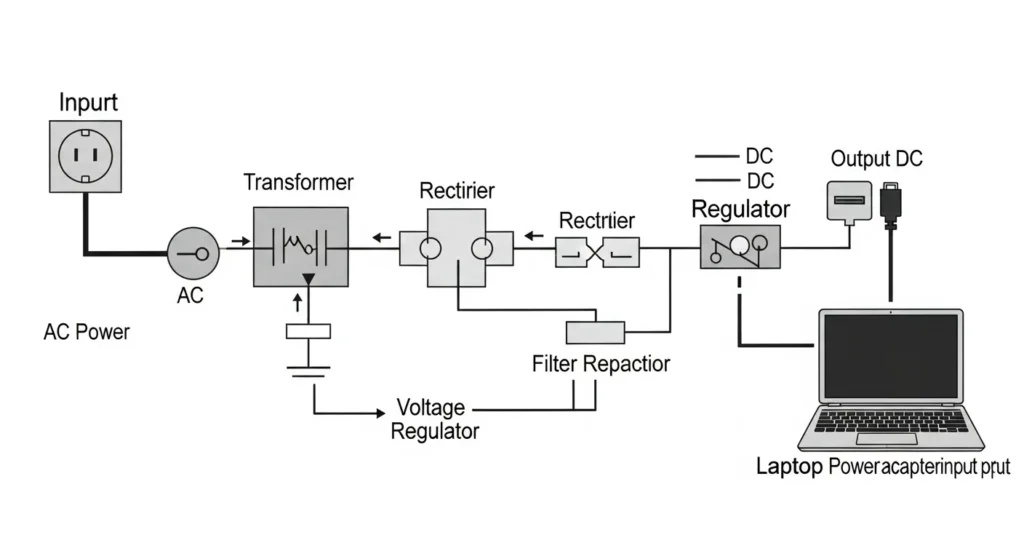 Diagram Showing a Power supply