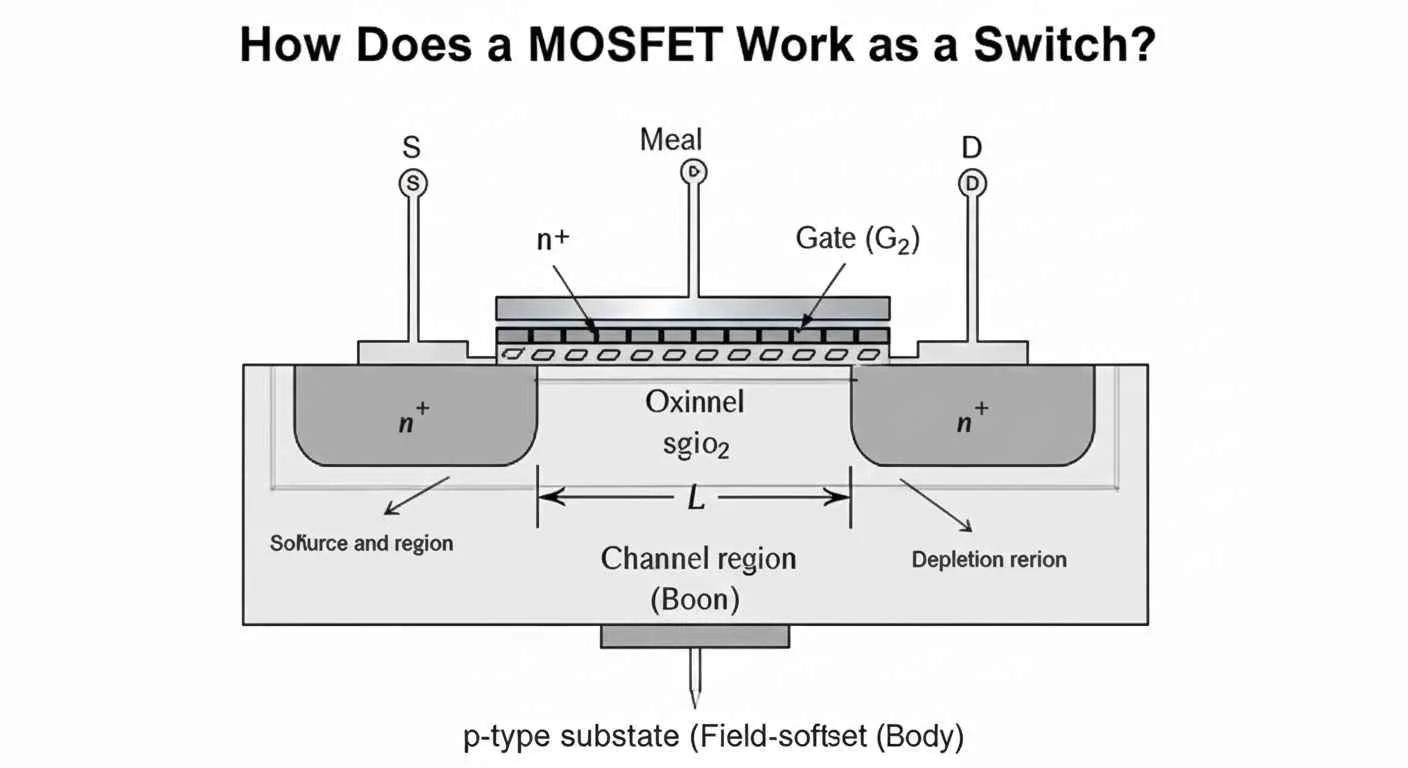 MOSFET as a switch circuit diagram N-channel and P-channel