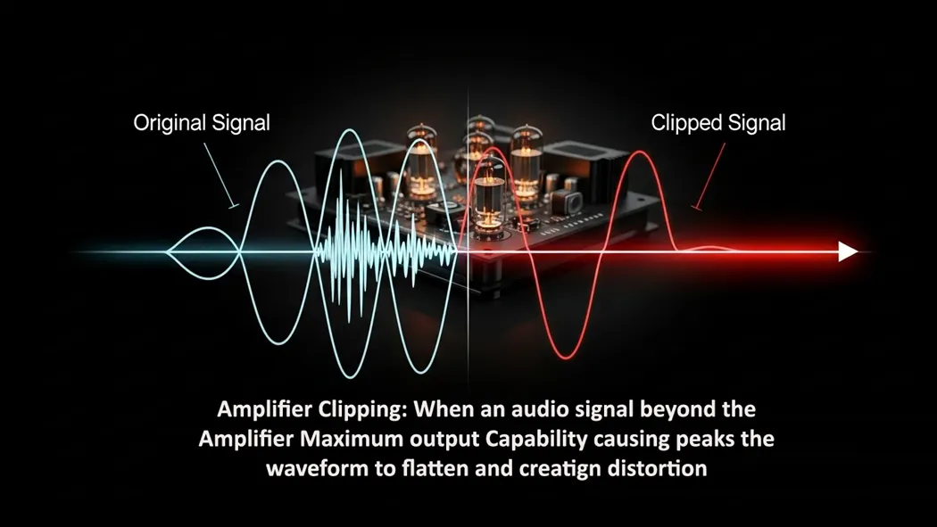 Amplifier clipping waveform distortion