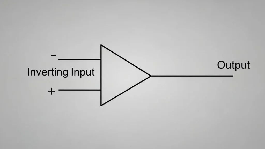 operational amplifier circuit symbol with inverting