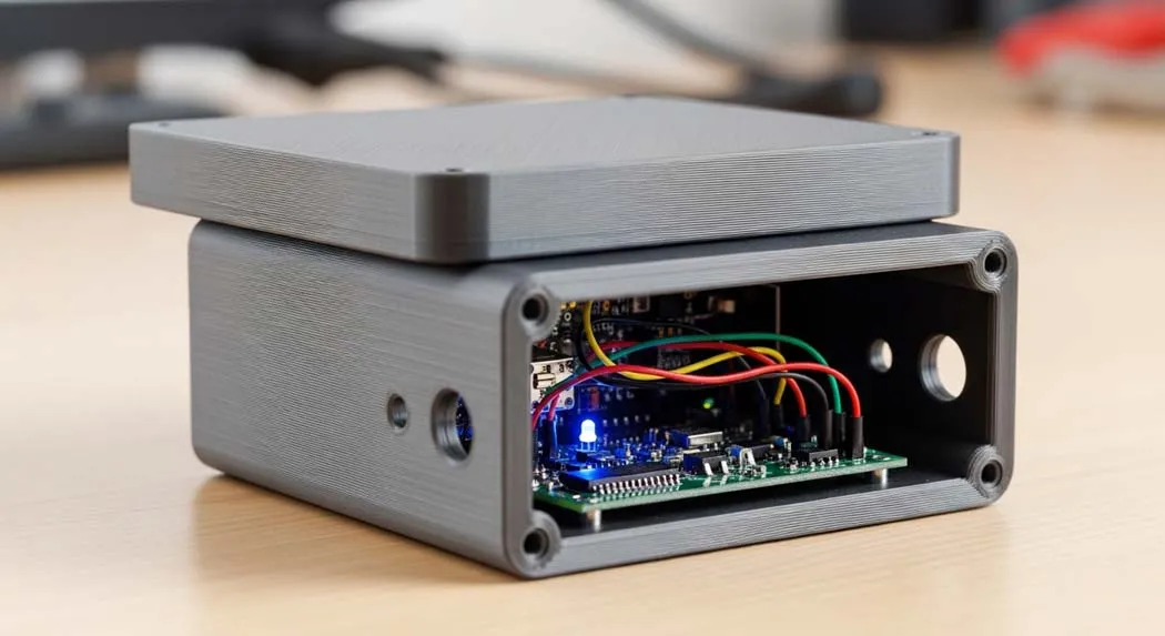 ESP32 IoT Smart Home build with safe enclosure and EMI filtering